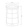 Fantasia Foco de suelo Fantasia FURI 7W COB LED, 3000K, 560 lúmenes, IP67, aluminio, para exterior