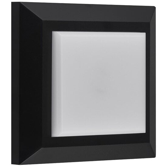 Fantasia Fantasia NOKI aplique cuadrado negro IP65 - LED SMD integrado 3W 290lm 3000K para exterior