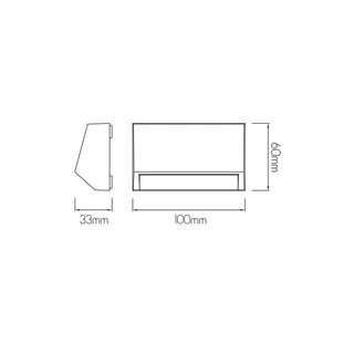 Fantasia KITO aplique negro IP65 iluminacion de acento