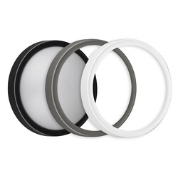 Fantasia Milo applique murale extérieure ronde IP65 noir/gris/blanc