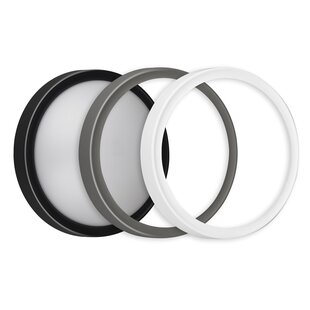 Fantasia Milo applique murale extérieure ronde IP65 noir/gris/blanc