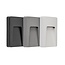 Fantasia Fantasia SIBO LED aplique de pared exterior, rectangular, IP65, 2,8W / 310 lúmenes, 3000K, con tapa negra, blanca y gris