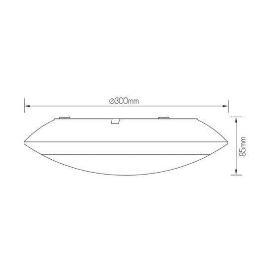 Fantasia Fantasia Velan plafonnier LED, gris, IP65, 1900 lumens, 15,5W, 3000K blanc chaud, diamètre 300 mm, hauteur 85 mm