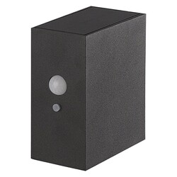 Fantasia Ragnar schwarze Solar-Wandleuchte mit Sensor, IP65