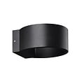 Fantasia Damir cilinder wandlamp voor buiten, zwart aluminium, 6W COB LED 540 lumen, 3000K, IP54