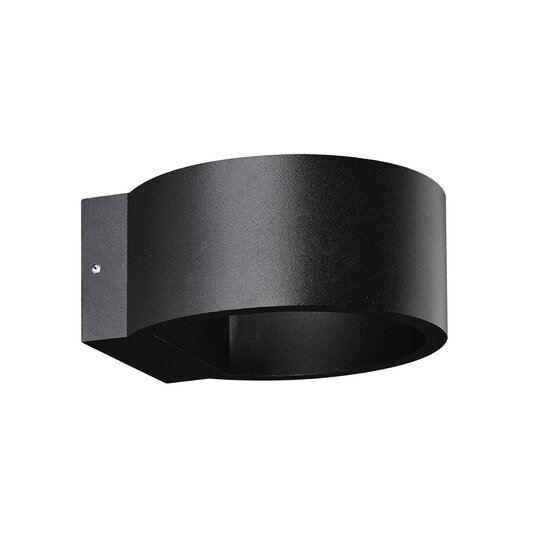 Fantasia Fantasia Damir zylindrische Außenwandleuchte, schwarzes Aluminium, 6W COB-LED 540 Lumen, 3000K, IP54