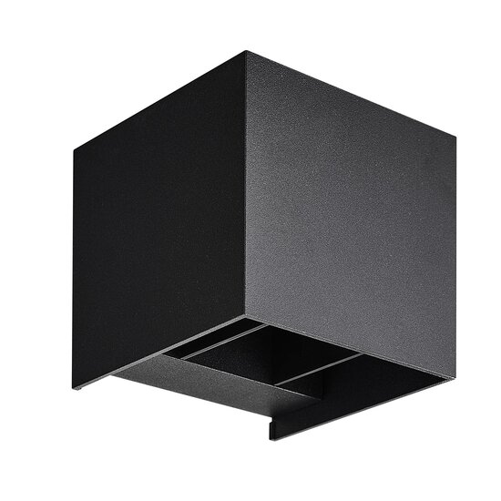 Fantasia Fantasia Nuala outdoor wall light, black aluminium, IP54, 2x 5W COB LED, 3000K warm white, adjustable beam, 220-240V