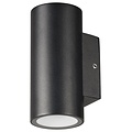 Fantasia Fantasia TENGU schwarze Außenwandleuchte mit 2x3W COB-LED, 3000K, IP65, Licht nach oben und unten