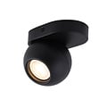 Fantasia Triton foco de techo orientable, aluminio negro, casquillo GU10, 1 punto de luz, IP20, 130x100x120mm, bombilla no incluida