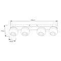 Fantasia Fantasia Triton elongated ceiling spot white with 4 rotatable, tiltable GU10 spots (excl.)