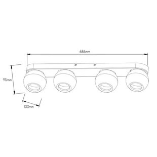 Fantasia Triton adjustable ceiling bar 4L white, GU10