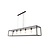 Fantasia Kago rectangular pendant lamp antique copper 180cm, 5x E27