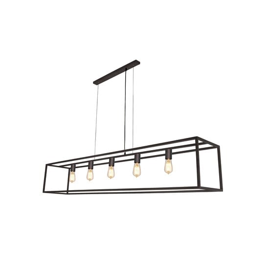 Fantasia Fantasia Kago lámpara colgante rectangular XL 180cm en acabado cobre antiguo, 5 puntos de luz con casquillo E27