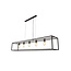 Fantasia Fantasia Kago rectangular XL pendant light 180cm in antique copper finish, 5 light points with E27 socket