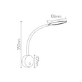 Fantasia Fantasia NONI LED-Wandleuchte, weiß, 4,8W integrierte SMD-LED, 3000K warmweißes Licht, Durchmesser 106mm, Höhe 350mm, IP20