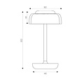 Fantasia Fantasia Cyrus, wiederaufladbare LED-Tischleuchte, 3W, 250 Lumen, IP20, schwarz, Akku inklusive