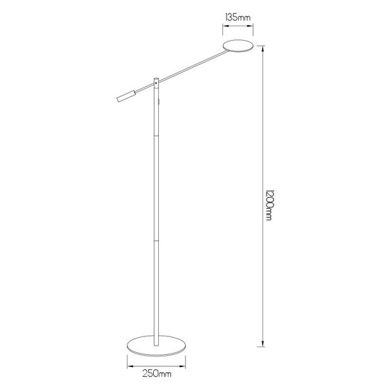 Fantasia Fantasia Anna Stehleuchte LED 7,5W dimmbar, einstellbare Farbtemperatur CCT 2200K-4500K, schwarz, Höhe 140 cm