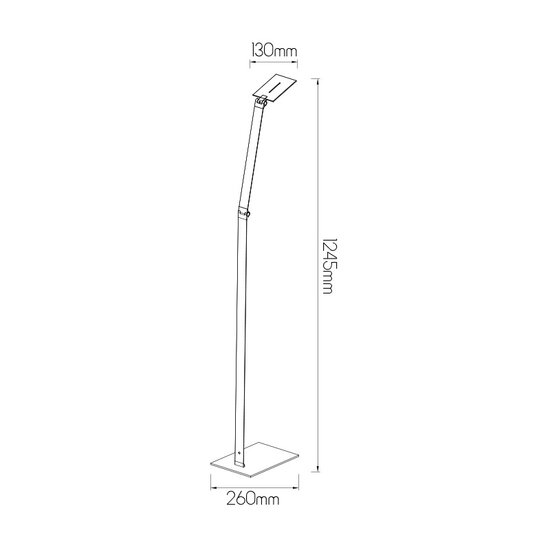 Fantasia Fantasia Monique lámpara de pie LED 6,5W regulable 3000K, negra, lámpara de lectura orientable, altura 140 cm, IP20