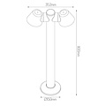 Fantasia Fantasia Tito poste de jardin negro con 2x casquillo GU10, bombillas no incluidas, IP54