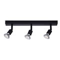 Fantasia Rune rechthoekige plafondspot met 3 lichtpunten, zwart staal, dimbare GU10 LED 4,3W 380 lumen incl.