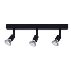 Rune Deckenspot 3-flammig schwarz, dimmbare GU10 LED 4,3W inkl.