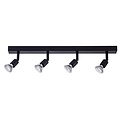 Fantasia Barra de techo Fantasia RUNE con 4 focos GU10 LED (4,3W, 2700K, regulable), estructura de acero negro 550 mm, IP20.