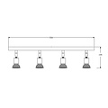 Fantasia Plafonnier barre Fantasia RUNE à 4 spots GU10 LED (4,3W, 2700K, dimmable), structure acier noir 550 mm, IP20.