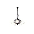 Fantasia Colorado hanglamp in staal met amberkleurig glas, roestkleurige afwerking, 5 lichtpunten op E14-fitting, hanghoogte verstelbaar