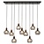 Fantasia Suspension Fantasia Raga 9x E27 noir et cuivre, acier