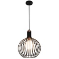 Fantasia Fantasia RAGA hanglamp met 1x E27-fitting, stalen armatuur zwart met koper, diameter 35 cm, hoogte 41 cm, IP20.