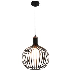 Fantasia RAGA suspension 1x E27 noir et cuivre Ø35cm