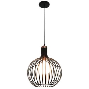 Fantasia RAGA lámpara colgante 1x E27 negro y cobre Ø35cm