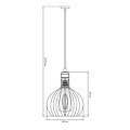 Fantasia Lámpara colgante Fantasia Raga con portalámparas E27, estructura de acero negro con detalles cobrizos, Ø16 cm, IP20