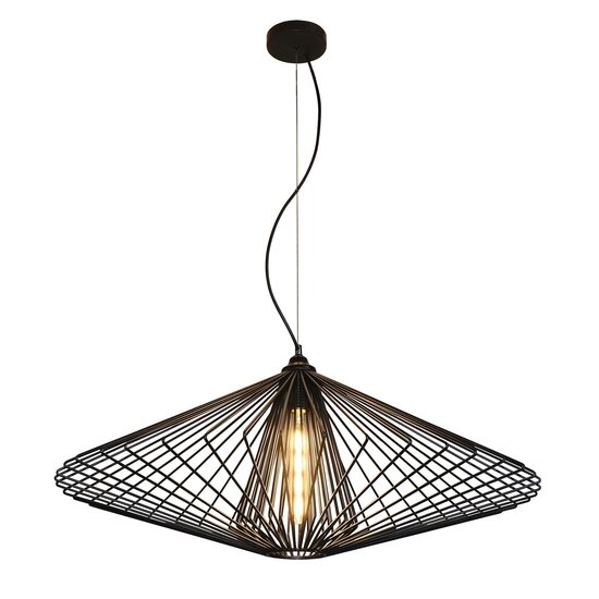 Fantasia Fantasia Davos lámpara colgante negra Ø80cm - luminaria de acero con 1x portalámparas E27, IP20