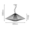 Fantasia Fantasia Davos Pendelleuchte schwarz Ø80cm - Stahlleuchte mit 1x E27-Fassung, IP20