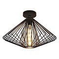 Fantasia Fantasia Davos plafón negro, cuerpo de acero, Ø48 cm, altura 330 mm, casquillo E27, IP20