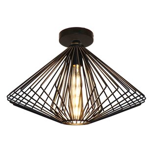 Fantasia Davos Deckenleuchte schwarz, E27-Fassung, Ø48 cm