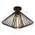 Fantasia Fantasia Davos plafonnier noir, douille E27, Ø48 cm