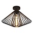 Fantasia Fantasia Davos plafón negro, cuerpo de acero, Ø48 cm, altura 330 mm, casquillo E27, IP20