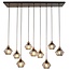 Fantasia Fantasia Shary lámpara colgante negro+cobre - luminaria de acero con 9 puntos de luz, portalámparas E27