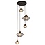 Fantasia Fantasia Shary pendant lamp black+copper - steel 5-light pendant with E27 sockets, IP20
