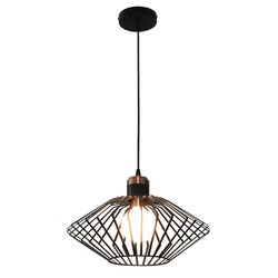 Fantasia Shary pendant light E27 black and copper Ø40 cm