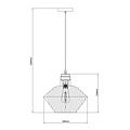 Fantasia Suspension Fantasia Shary à douille E27, acier, noir et cuivre, Ø40 cm, hauteur 23,5 cm