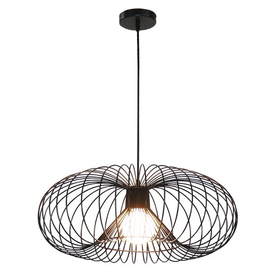 Fantasia Fantasia Julia pendant light in black steel, 57 cm diameter, E27 fitting, IP20, bulb not included