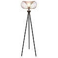 Fantasia Fantasia JULIA lámpara de pie, 1 punto de luz E27, base de acero negro, diámetro 44 cm, altura 163 cm, IP20.