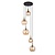Fantasia Colgante Fantasia Osira E27 5 luces negro/oro cristal ámbar
