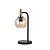 Fantasia Lampe de table Osira Fantasia E27 noir/or verre ambré Ø150mm