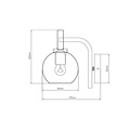 Fantasia Aplique Fantasia Osira E27 negro, cristal claro Ø150mm - aplique de acero con 1 punto de luz, IP20