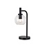 Fantasia Lámpara de mesa Fantasia Osira E27 negro, cristal claro Ø150mm - lámpara de acero con 1 punto de luz, IP20