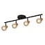 Fantasia Fantasia Iris bar-shaped ceiling light, steel and amber glass, 4 x E14, 790 x 180 mm, IP20